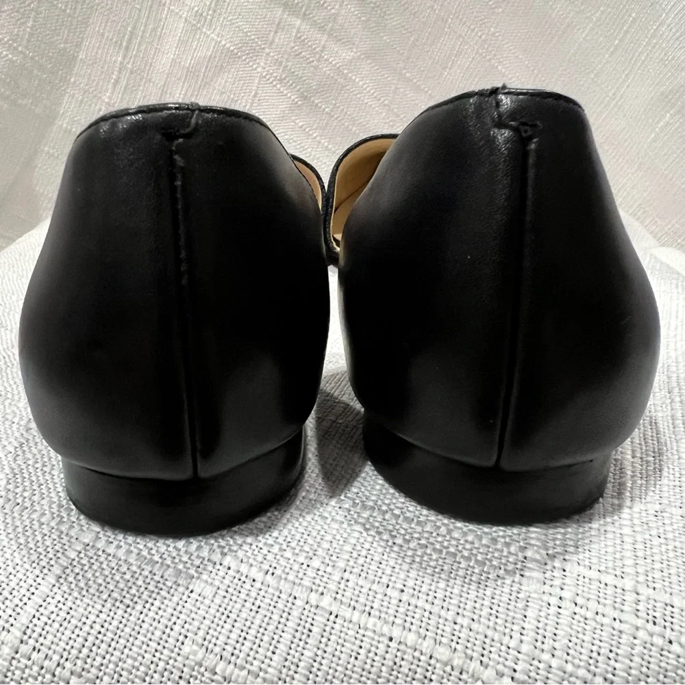 Cole Haan Flats Blue Navy Snakeskin Pattern Pointed Toe Women’s Size 8.5B - Picture 5 of 16